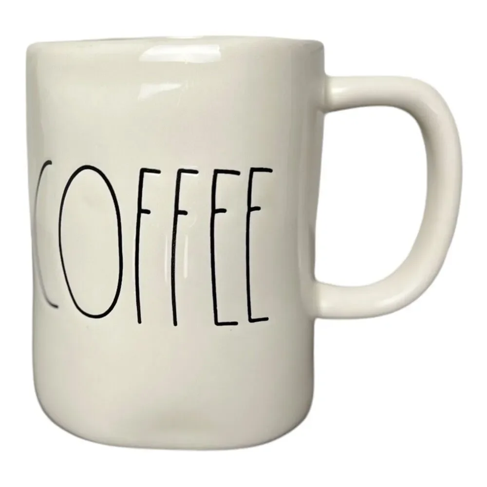 Rae Dunn COFFEE White Coffee Mug By Magenta 16oz - Picture 1 of 6